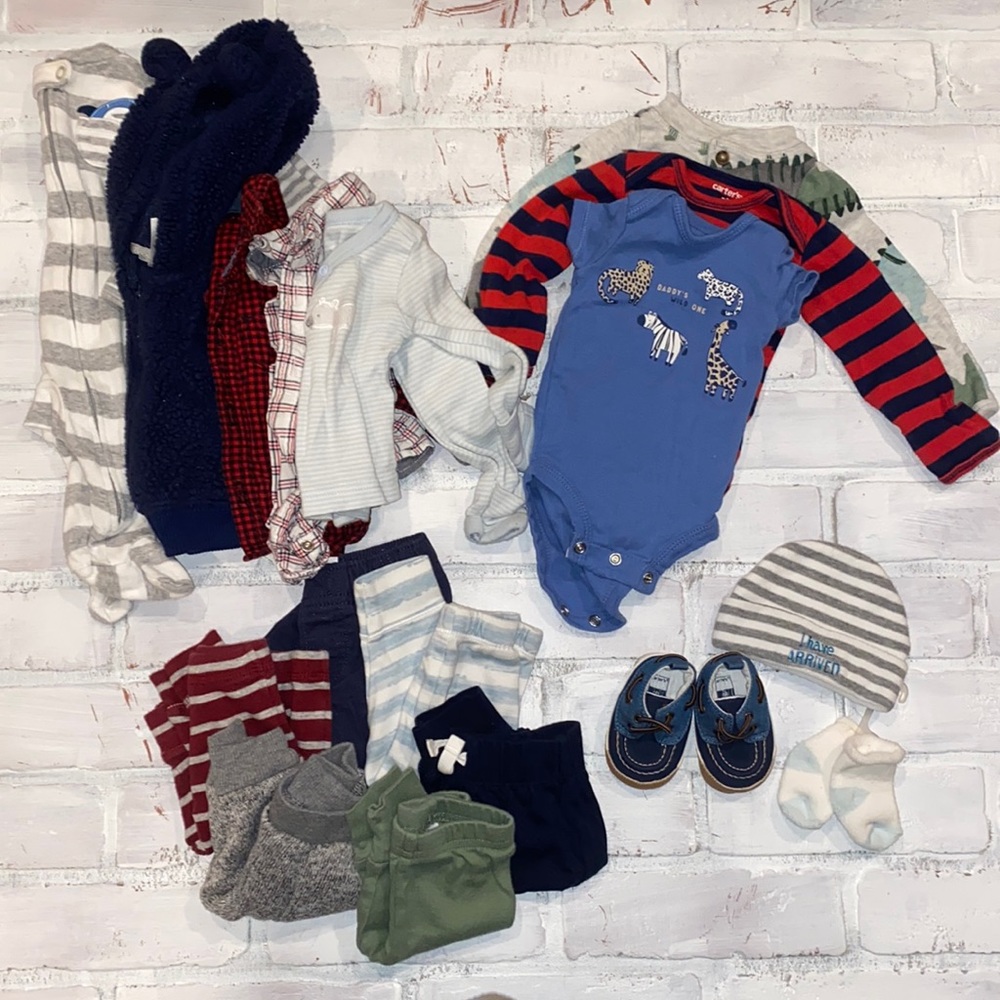 Babyboy newborn pants onesie top bundle!!